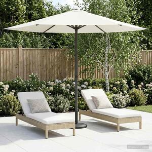 Vrtni suncobran 230 x 230 cm Poliester Pravokutni Krem - Krem / 230 x 230 cm