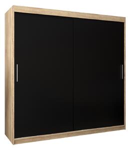 Zondo.hr Ormar za garderobu 200 cm Toki (hrast sonoma + crna mat). Akcija -18%. 1064857