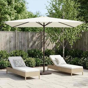 Vrtni suncobran 200 x 300 cm Poliester Pravokutni Krem - Krem / 200 x 300 cm