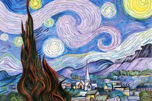 Tapeta Zvjezdana noć - Vincent van Gogh