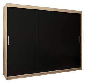 Zondo.hr Ormar za garderobu 250 cm Toki (hrast sonoma + crna mat). Akcija -18%. 1064871