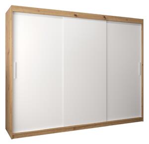 Zondo.hr Ormar za garderobu 250 cm Toki (hrast artisan + bijela mat). Akcija -18%. 1064867