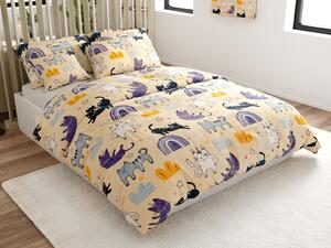 Posteljina mikropliš PURRSLEEP bež. Dimenzije posteljine: 2 kom 70 x 90 cm | 200 x 220 cm