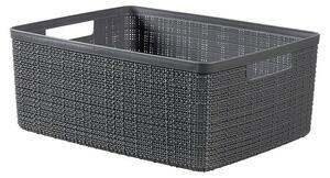 Curver Kutija za pohranjivanje Jute M - Anthrazit (D x Š x V: 36 x 27 x 15 cm, Plastika, Antracit)