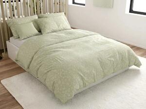 Krepp posteljina od Renforcé pamuka GREEN FLOWERS zelena Dimenzije posteljine: 70 x 90 cm | 140 x 200 cm