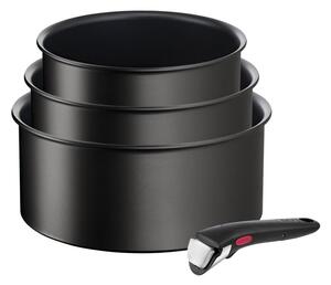 Aluminijski lonci 3 kom s neprianjajućom površinom/s uklonjivom ručkom prikladni za indukcijsko kuhalo INGENO Eco Resist L3979202 – Tefal