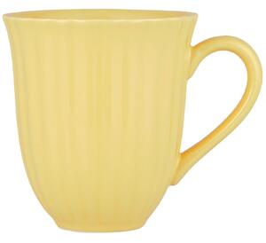 Žuta keramička šalica s utorima MYNTE LEMONADE