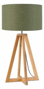 Stolna lampa sa zelenim sjenilom i Good & Mojo Everest bambusovom konstrukcijom