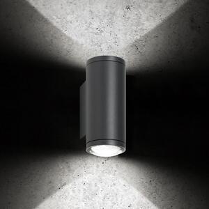 LCD LED vanjska zidna svjetiljka 5156, 2 x 9 W, gore i dolje, grafit, aluminij, prigušiva, Crno, Aluminij