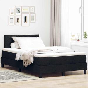 Krevet s opruga kutije s LED trakama Crna 120 x 190 cm tkanina - Crna / 120 x 190 cm