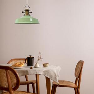 ROYALTECH Viseća lampa Augusta, mint zelena, Ø 40 cm, metal, E27, vintage, prigušiva, Zelena, Dnevni boravak/blagovaonica, Metal
