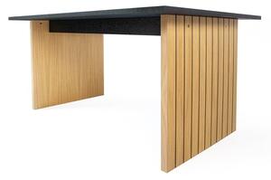 Blagovaonski stol s pločom u dekoru hrasta 90x160 cm Stripe - Woodman