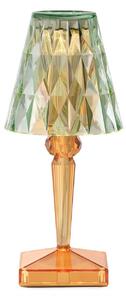 Kartell LED punjiva stolna svjetiljka Baterija, 30cm, zelena/narančasta, IP54