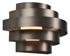 Moderna zidna svjetiljka metalno siva uklj. LED s 3-stupanjskim prigušivanjem - Lines