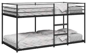 Krevet na kat bez madraca crni 90x200 cm čelik - Crna / 90 x 200 cm