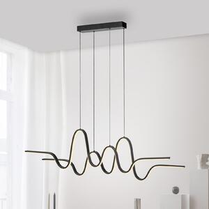 Paul Neuhaus LED visilica Altitude, crna, dužina 125 cm, prigušiva, Crno, Dnevni boravak/blagovaonica, Metal