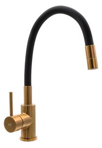 Slavina za sudoper Stil Reya Flex Rose Gold, crna/rose gold
