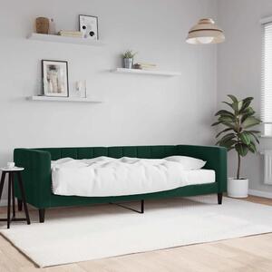 Dnevni krevet s madracem tamnozeleni 80 x 200 cm baršunasti - Zelena / 80 x 200 cm