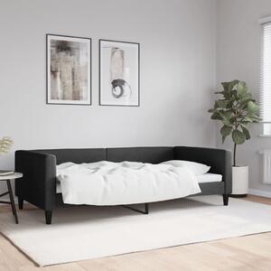 Dnevni krevet crni 100 x 200 cm od tkanine - Crna / 100 x 200 cm