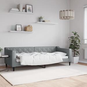 Dnevni krevet svjetlosivi 80 x 200 cm od tkanine - Siva / 80 x 200 cm