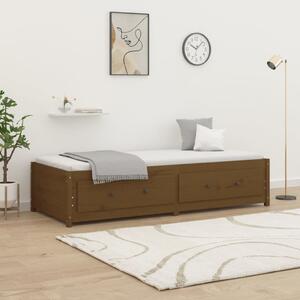 Dnevni ležaj smeđa boja meda 90x200 cm od masivne borovine - Smeđa / 90 x 200 cm