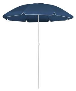 Vrtni suncobran s čeličnim stupom 180 cm plavi - Plava / 180 cm