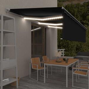 Tenda na ručno uvlačenje s roletom LED 6 x 3 m antracit - Antracitno siva / 6 x 3 m