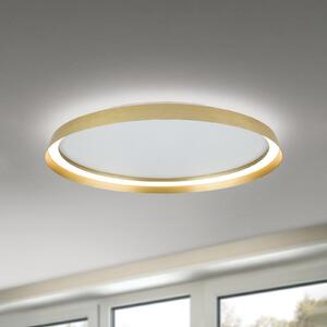 ORION LED stropna svjetiljka Manta, Ø 60 cm, zlatne boje, aluminij, gore/dolje, prigušiva, Zlato / mjed, Dnevni boravak/blagovaonica, Aluminij, Strop s više plamena