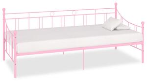 Okvir za dnevni ležaj ružičasti metalni 90 x 200 cm - Ružičasti / 90 x 200 cm