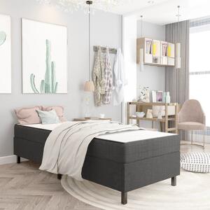 Krevet od tkanine s oprugama tamnosivi 100 x 200 cm - Siva / 100 x 200 cm
