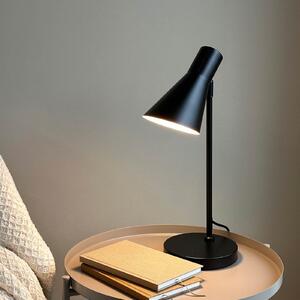 Dyberg Larsen stolna lampa DL12, crna, visina 44,5 cm, metal, Crno, Dnevni boravak/blagovaonica, Metal