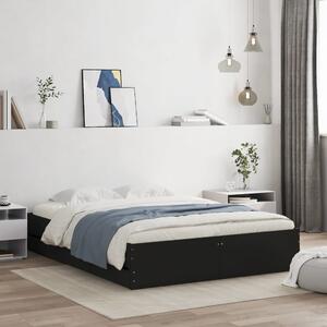 Okvir kreveta s ladicama crni 150 x 200 cm konstruirano drvo - Crna / 150 x 200 cm