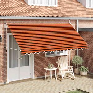 Tenda na ručno uvlačenje 400 cm narančasto-smeđa - Šarena / N/A