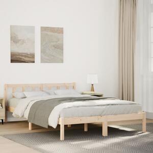 Dugi okvir kreveta bez madraca 160 x 220 cm od borovine - Smeđa / 160 x 220 cm
