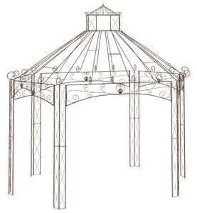 Vrtni paviljon antikni smeđi 400 x 258 x 378 cm željezni - Smeđa / 400 x 258 x 378 cm