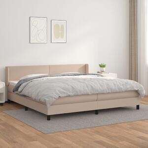 Krevet box spring s madracem cappuccino 200x200cm umjetna koža - Smeđa / 200 x 200 cm