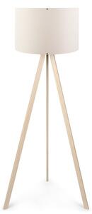 Opviq Podna lampa OAK bež- drvo, 70% MDF- 30% platno , 38 x 140 cm, promjer sjenila 38 cm, duljina kabla 200 cm, E27 60 W max., AYD-1524