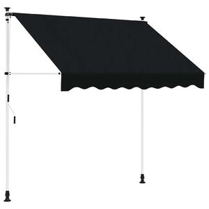 Ručno sklopiva tenda Crna 100 cm - Crna / 100 cm