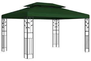 Gazebo 3,97 x 2,96 x 2,68 m Zelena Poliester i čelik - Zelena / 3,97 x 2,96 x 2,68 m