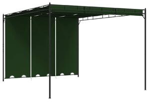 Gazebo 4 x 3 x 2,3 m Zelena Poliester i čelik - Zelena / 4 x 3 x 2,3 m