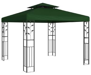 Gazebo 3 x 3 x 2,68 m Zelena Poliester i čelik - Zelena / 3 x 3 x 2,68 m