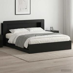 Okvir kreveta s pohranom Crna 180 x 200 cm Konstruirano drvo - Crna / 180 x 200 cm
