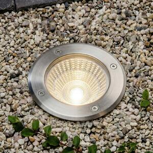 Arcchio Thentos LED ukopljena podna svjetiljka, Ø 12 cm, 60°, nikl, IP67, Metalik, Nehrđajući čelik