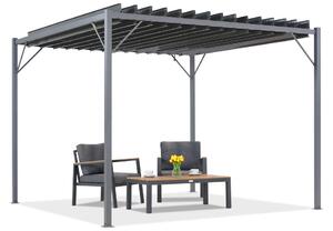 Antracit terasa pergola Tasos 3x3m Garden Point
