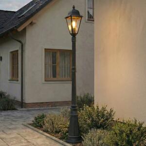 Lindby vanjska svjetiljka Edana, 211 cm, antracit, E27, IP44, Crno, Aluminij