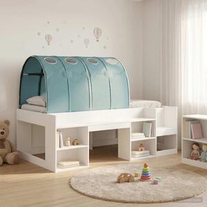 Krevet s tunelom 3 pcs Bijela i svjetloplava Konstruirano drvo - Bijela / 75 x 190 cm