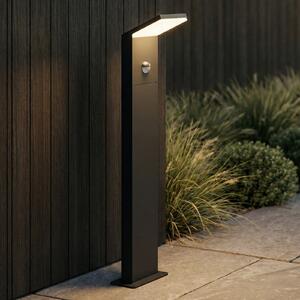 Lucande LED putna svjetiljka Nevio, senzor, 60cm, antracit, Crno, Metal