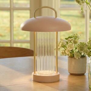 Nordlux Mirano LED stolna lampa na baterije, prašnjavo ružičasta, visina 29 cm, metalna, prigušiva, Ružičasta ruža, Dnevni boravak/blagovaonica, Metal, fenjer