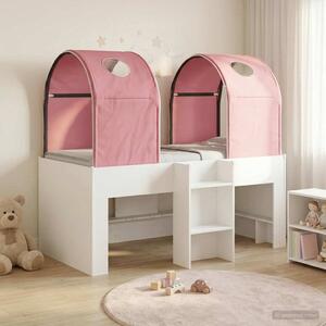 Krevet s Tunelom 4 pcs Bijela i ružičasta Konstruirano drvo - Bijela / 163 x 101,1 x 68,5 cm
