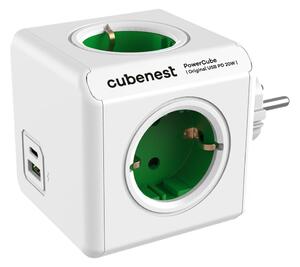 Razdjelnik utičnica 12 cm PowerCube Original USB Schuko – Cubenest